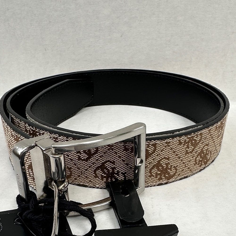 New Guess Tan and Black Men's Belt Bag SZ M